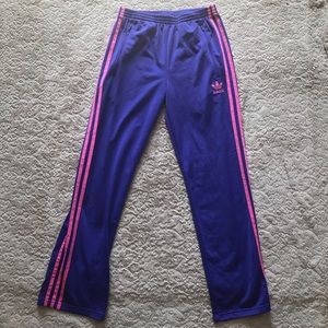 Adidas sweatpants, pink and purple size xs/s